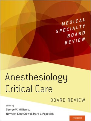 cover image of Anesthesiology Critical Care Board Review